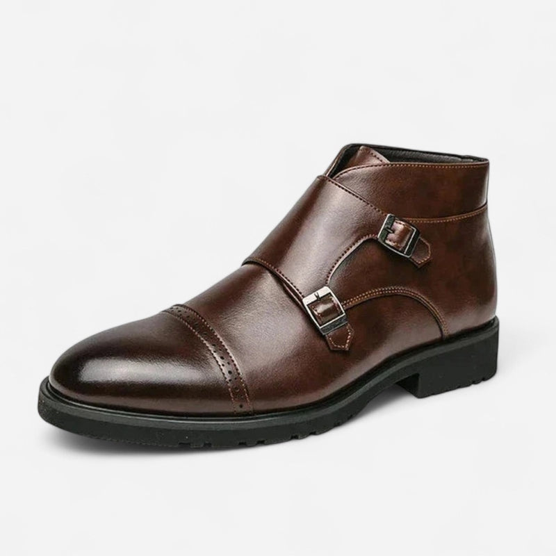 Québec Élégance Boots Darell - Bottines en cuir à double boucle, élégance et confort