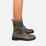 Québec Élégance Boots Florence - Bottes modernes à lacets au style biker chic