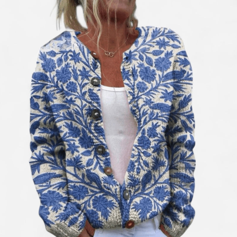Québec Élégance Cardigan Blair - Cardigan fleuri douillet pour un style élégant