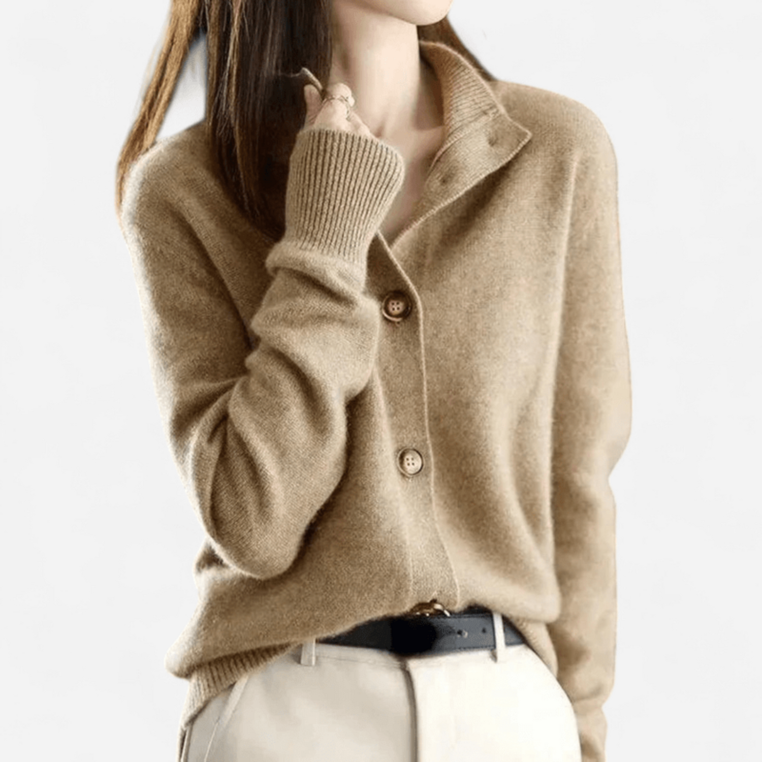 Québec Élégance Cardigan Collection Laure - Classique cardigan intemporel en cachemire doux