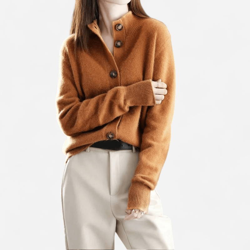 Québec Élégance Cardigan Collection Laure - Classique cardigan intemporel en cachemire doux