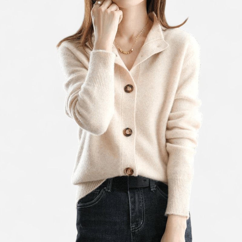 Québec Élégance Cardigan Collection Laure - Classique cardigan intemporel en cachemire doux