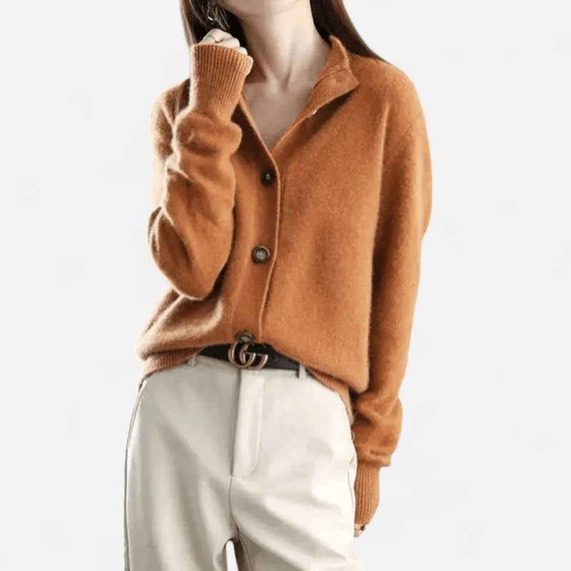 Québec Élégance Cardigan Collection Laure - Classique cardigan intemporel en cachemire doux