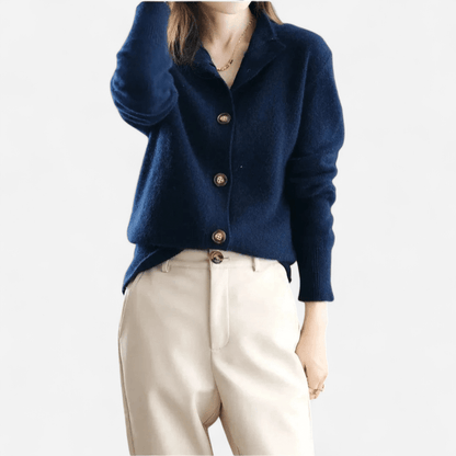 Québec Élégance Cardigan Collection Laure - Classique cardigan intemporel en cachemire doux