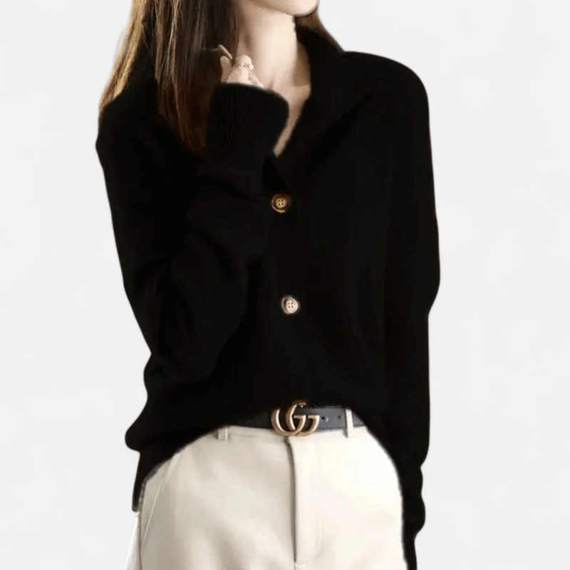 Québec Élégance Cardigan Collection Laure - Classique cardigan intemporel en cachemire doux