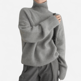 Québec Élégance Cardigan Collection Louise - Pull en cachemire à col roulé doux et élégant