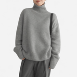 Québec Élégance Cardigan Collection Louise - Pull en cachemire à col roulé doux et élégant