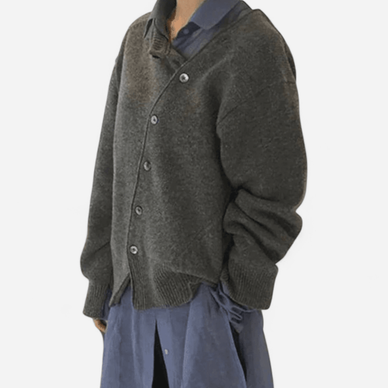 Québec Élégance Cardigan Collection Serena - Cardigan en cachemire avec boutons ludiques