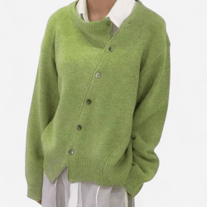 Québec Élégance Cardigan Collection Serena - Cardigan en cachemire avec boutons ludiques
