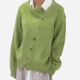Québec Élégance Cardigan Collection Serena - Cardigan en cachemire avec boutons ludiques