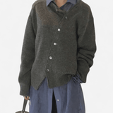 Québec Élégance Cardigan Collection Serena - Cardigan en cachemire avec boutons ludiques