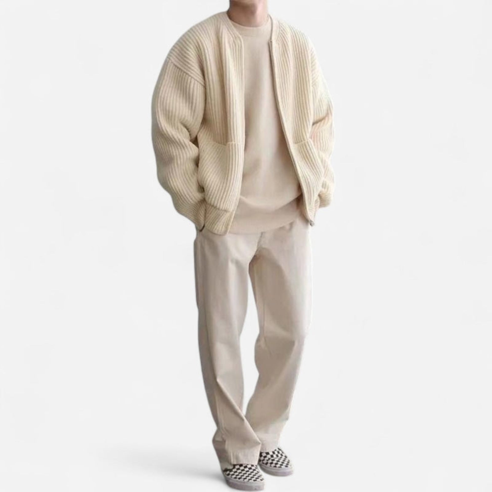 Québec Élégance Cardigan Mario - Cardigan en maille tricotée au style moderne