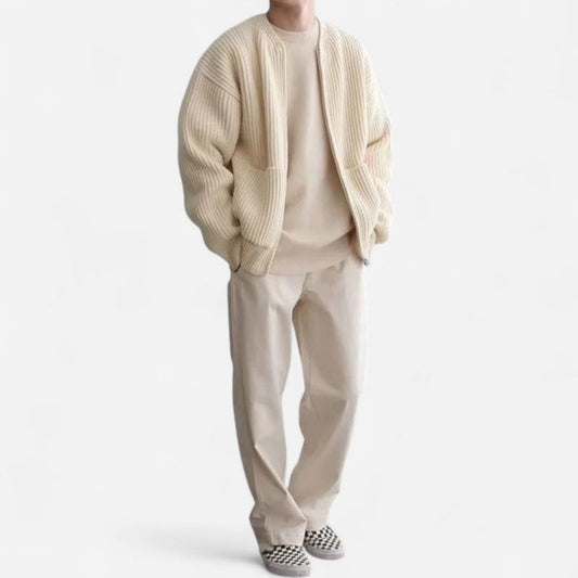 Québec Élégance Cardigan Mario - Cardigan en maille tricotée au style moderne