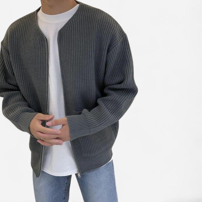 Québec Élégance Cardigan Mario - Cardigan en maille tricotée au style moderne