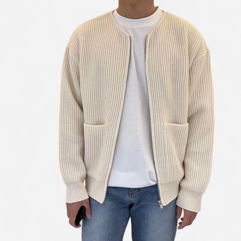 Québec Élégance Cardigan Mario - Cardigan en maille tricotée au style moderne