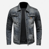 Québec Élégance Carl - Veste en denim rétro au style vintage et chic