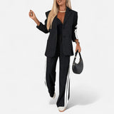 Québec Élégance Clothing set Gemma - Ensemble blazer confortable avec double rayure élégante