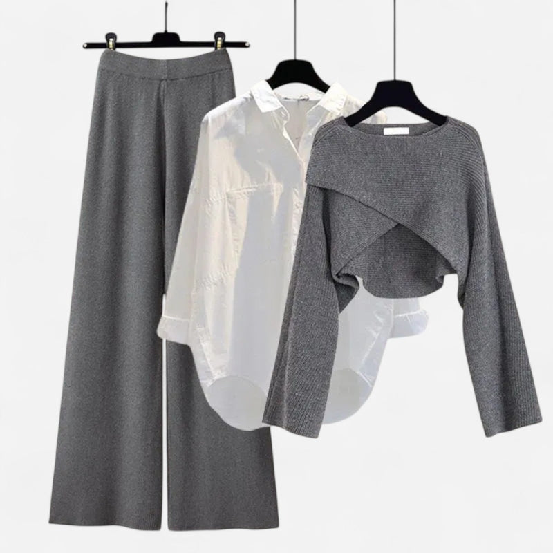 Québec Élégance Clothing set Trina - Ensemble confortable 3 pièces à manches longues chic