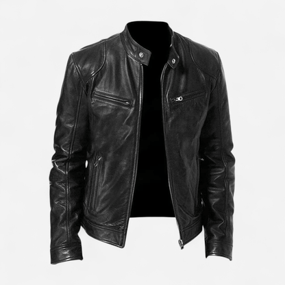 Québec Élégance Coats & Jackets Christian - Veste en cuir décontractée élégante et intemporelle