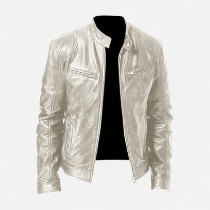 Québec Élégance Coats & Jackets Christian - Veste en cuir décontractée élégante et intemporelle
