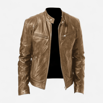 Québec Élégance Coats & Jackets Christian - Veste en cuir décontractée élégante et intemporelle