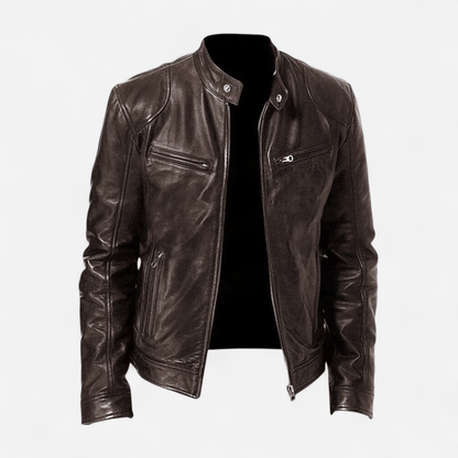 Québec Élégance Coats & Jackets Christian - Veste en cuir décontractée élégante et intemporelle
