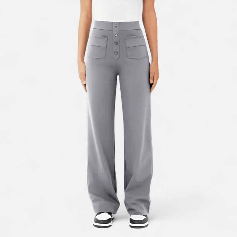 Québec Élégance Dameskleding Amber - Pantalon casual taille haute stretch pour un confort optimal