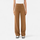 Québec Élégance Dameskleding Amber - Pantalon casual taille haute stretch pour un confort optimal