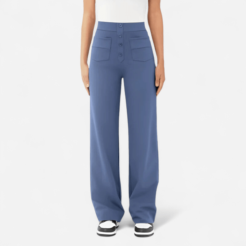 Québec Élégance Dameskleding Amber - Pantalon casual taille haute stretch pour un confort optimal