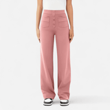 Québec Élégance Dameskleding Amber - Pantalon casual taille haute stretch pour un confort optimal