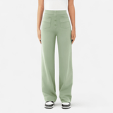 Québec Élégance Dameskleding Amber - Pantalon casual taille haute stretch pour un confort optimal