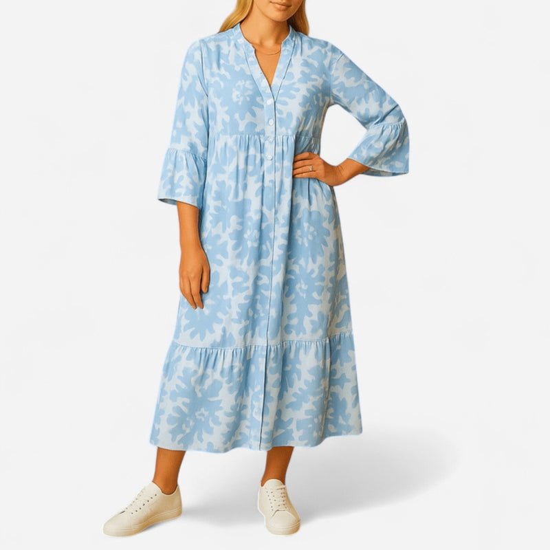 Québec Élégance Dress Annelie - Robe d'été élégante à décolleté en V pour femmes