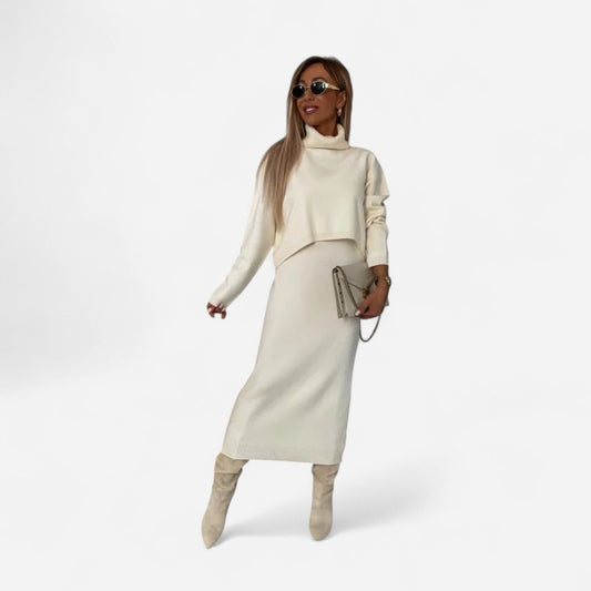 Québec Élégance Dress Ashley - Ensemble Tricot Automne/Hiver Élégant et Confortable