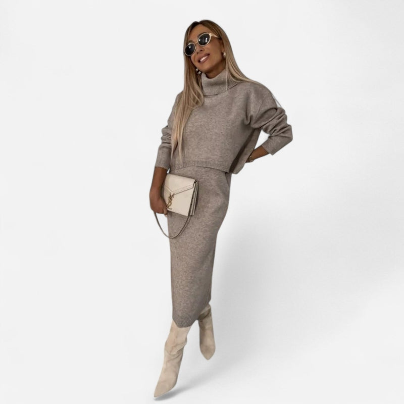 Québec Élégance Dress Ashley - Ensemble Tricot Automne/Hiver Élégant et Confortable