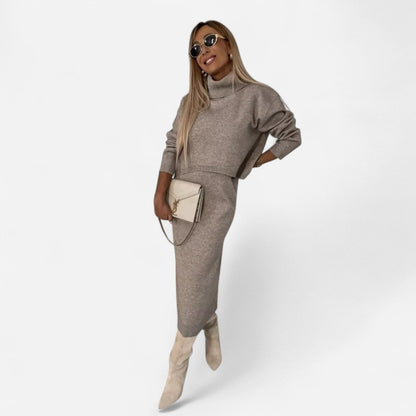 Québec Élégance Dress Ashley - Ensemble Tricot Automne/Hiver Élégant et Confortable