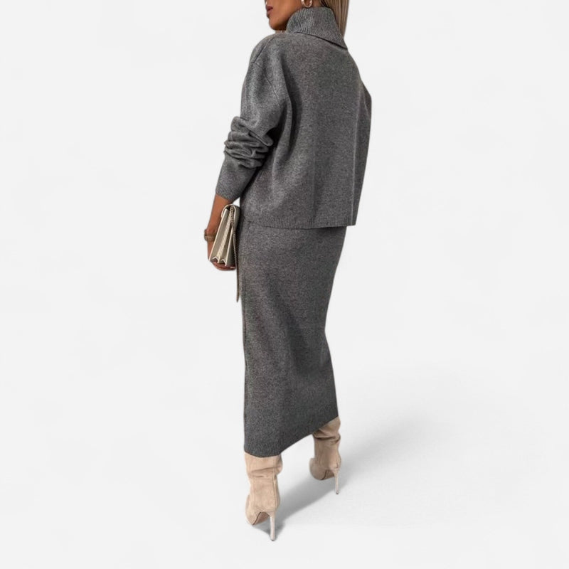 Québec Élégance Dress Ashley - Ensemble Tricot Automne/Hiver Élégant et Confortable