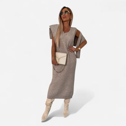 Québec Élégance Dress Ashley - Ensemble Tricot Automne/Hiver Élégant et Confortable