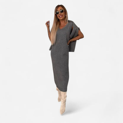 Québec Élégance Dress Ashley - Ensemble Tricot Automne/Hiver Élégant et Confortable