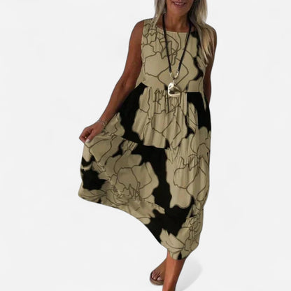 Québec Élégance Dress Aveline - Robe Élégante à Motif Floral pour un Style Unique