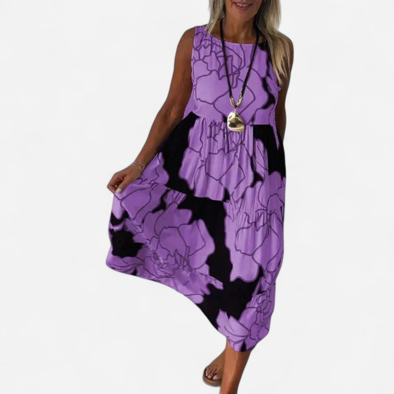 Québec Élégance Dress Aveline - Robe Élégante à Motif Floral pour un Style Unique