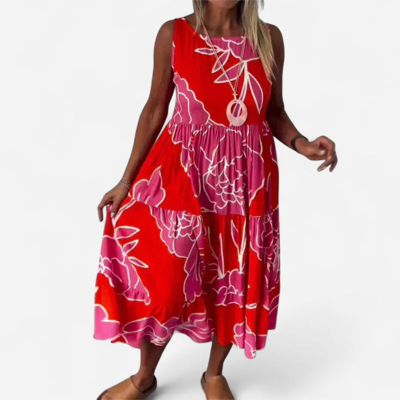 Québec Élégance Dress Aveline - Robe Élégante à Motif Floral pour un Style Unique