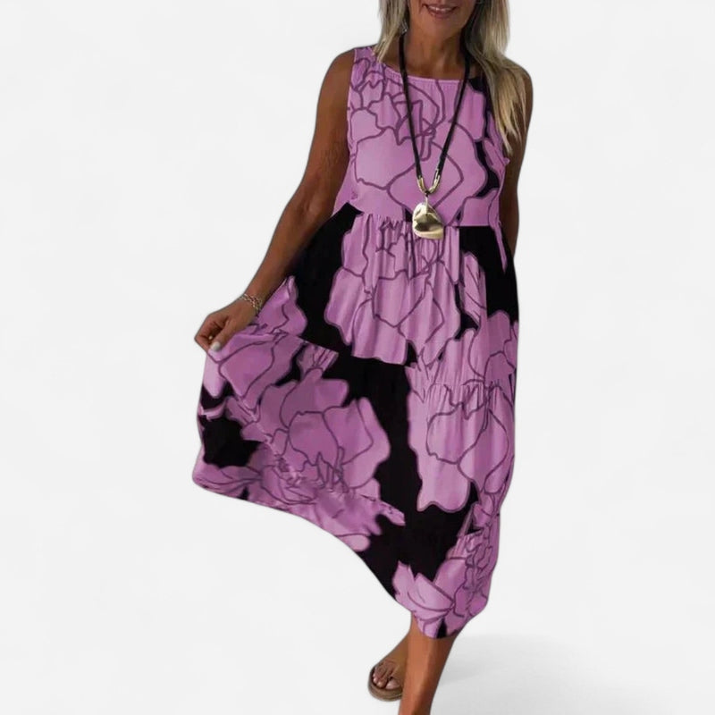 Québec Élégance Dress Aveline - Robe Élégante à Motif Floral pour un Style Unique