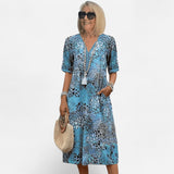 Québec Élégance Dress Colette | Robe Midi Éclatante - Élégance et Confort Inégalés