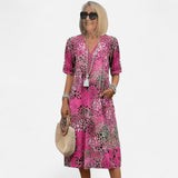 Québec Élégance Dress Colette | Robe Midi Éclatante - Élégance et Confort Inégalés