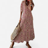 Québec Élégance Dress Dianna - Robe Boho avec Couverture du Ventre Élégante et Confortable