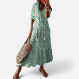 Québec Élégance Dress Dianna - Robe Boho avec Couverture du Ventre Élégante et Confortable