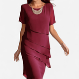 Québec Élégance Dress Quitterie - Robe Élégante avec Couverture du Ventre pour un Style Chic