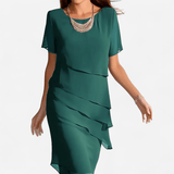 Québec Élégance Dress Quitterie - Robe Élégante avec Couverture du Ventre pour un Style Chic