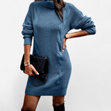 Québec Élégance Dress Silvia - Robe d'hiver chaude avec col montant élégante