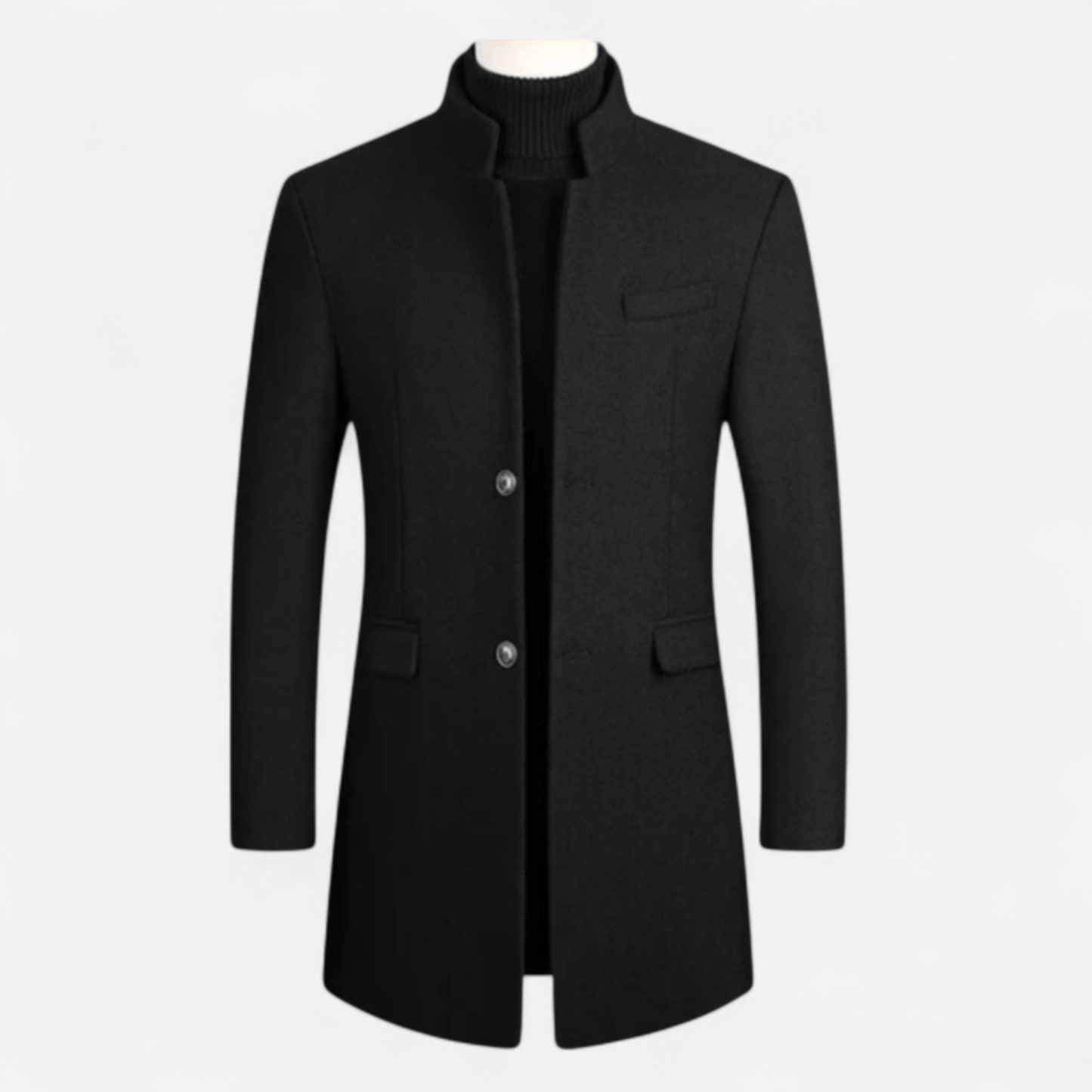Québec Élégance Frederik - Manteau de laine occasionnel pour homme élégant
